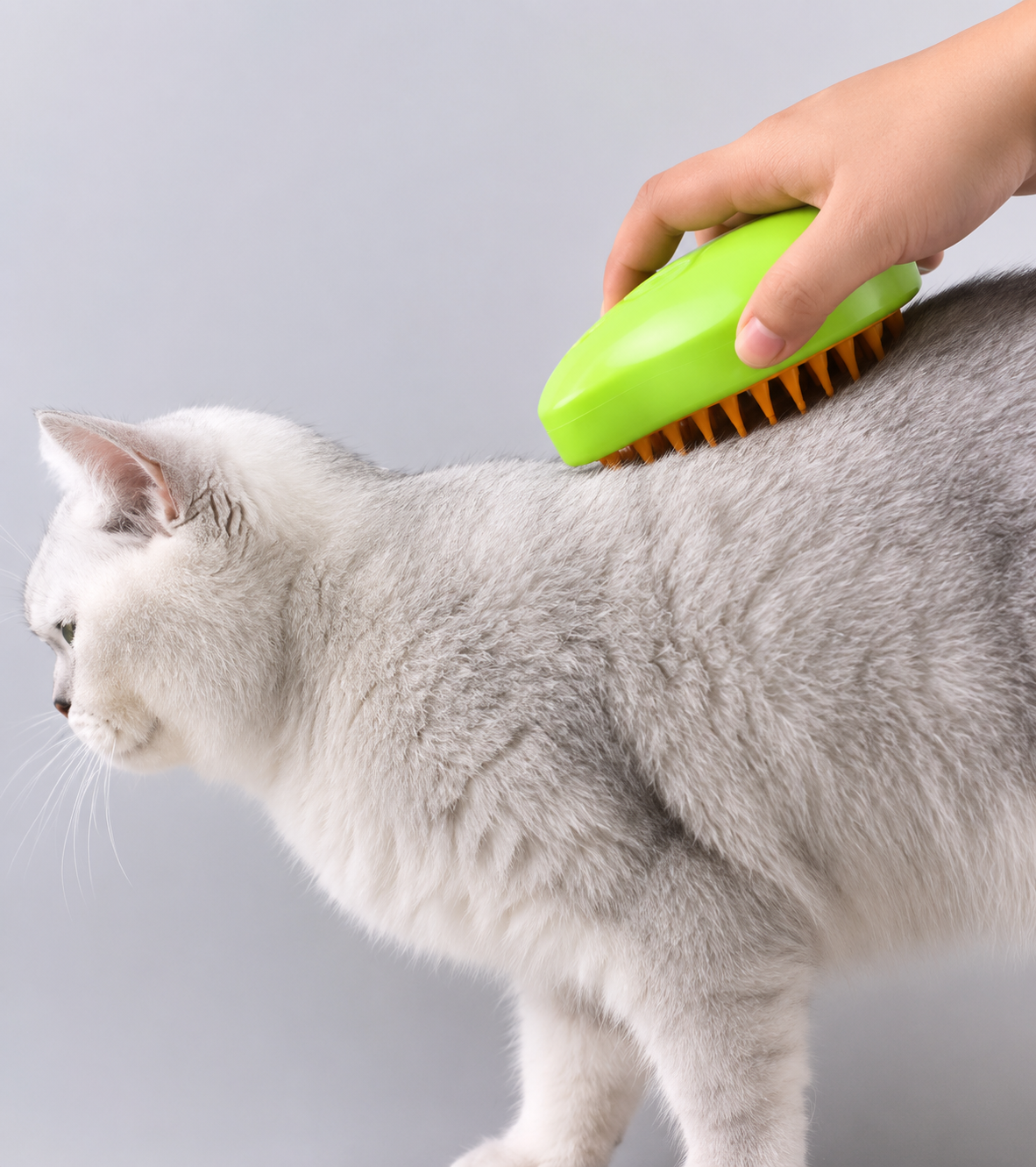 SteamCare – Cepillo a Vapor 2 en 1 para Perros y Gatos | Masaje y Eliminación de Pelo