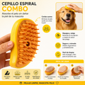 SteamCare – Cepillo a Vapor 2 en 1 para Perros y Gatos | Masaje y Eliminación de Pelo